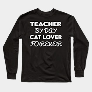 teacher cat Long Sleeve T-Shirt
